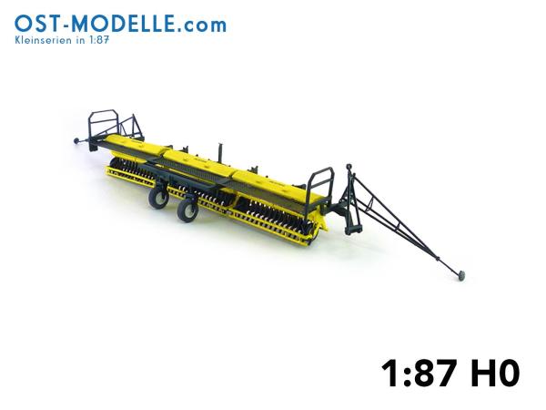 Koppelwagen T890 B01 3x Drillmaschine A202 Arbeitsstellung gelb